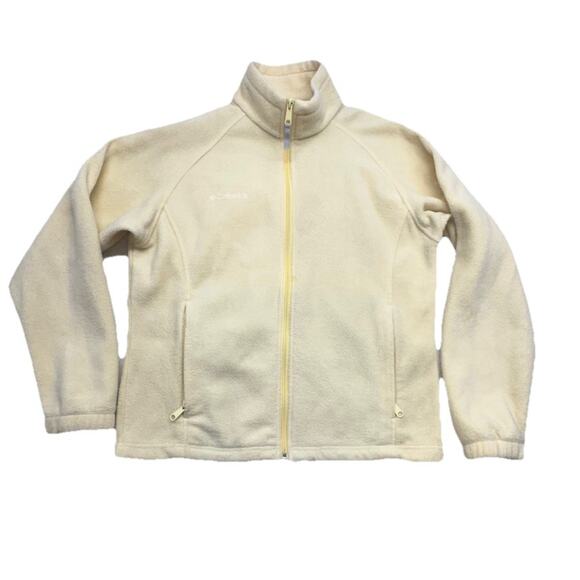 Columbia Jackets & Blazers - Columbia Womens Size M yellow ￼Fleece Full Zip Up Jacket Long Sleeve Outdoor